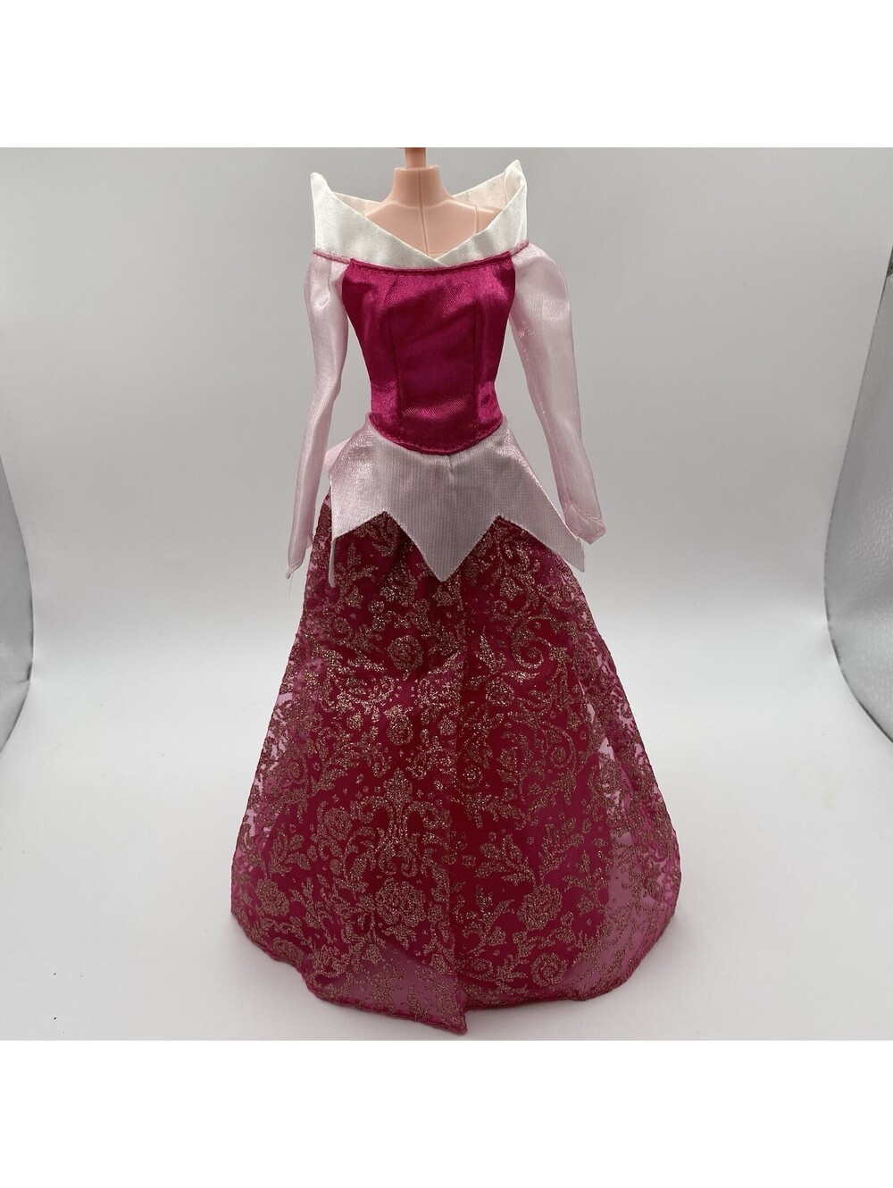 Disney Store Aurora Barbie Classic Doll Dress Replacement Pink B7